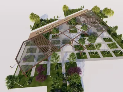 public park-Private Park Landscape 3D model