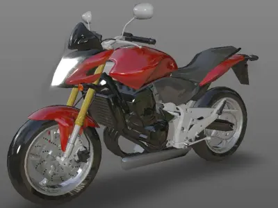 Honda Horrnet 3d Bike Model Game Ready Asset Low-poly 3D model