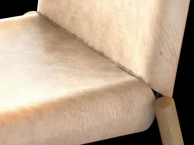 kristalia 1085 edition hide leather chair 3D model