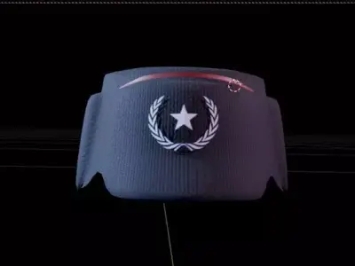 Officer hat 3d model Free low-poly 3D model