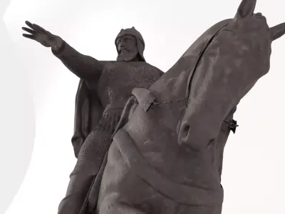 Realistic Bronze Statue Low-poly 3D model