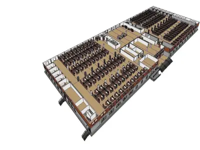OFFICE BUILDING  MODULAR CONSTRUCTION MODEL  3D model