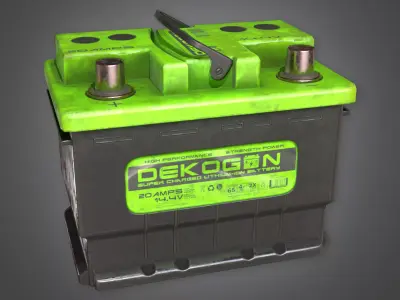 Realistic Car Battery 3D Model 3D print model