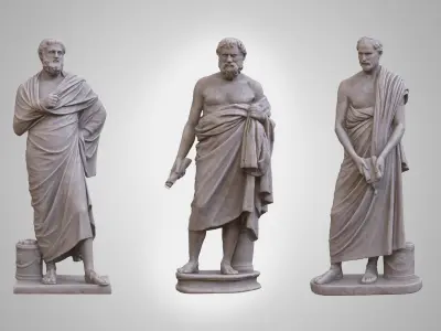 Philosopher Statue Collection 1 3D model