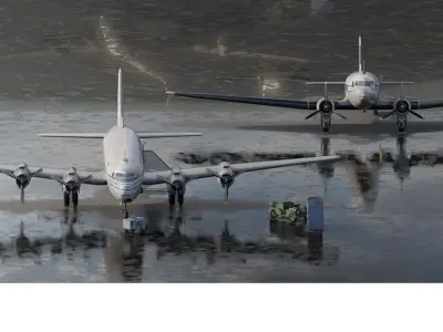 Douglas DC-3 and DC-4   3D model