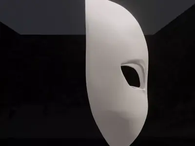 Minimalist Alien Grey Mask 3D print model