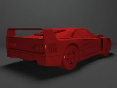 Ferrari F40 3D Model Ready For Print Free 3D print model