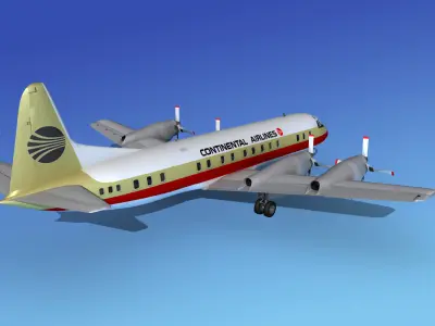 Lockheed L-188 Electra HP Continental 3D model