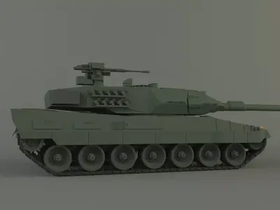Leopard 2A6 military tank 3D model