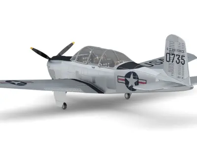  Beechcraft T-34 Mentor 3D model