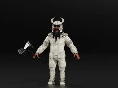 Dwarf Low-poly 3D model