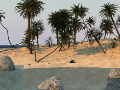 Tropical Beach 3D model