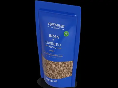 Bran and linseed Bran and Linseed Low-poly 3D model