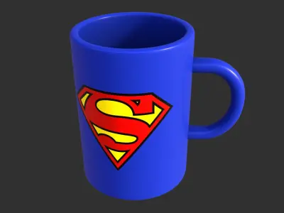 Superman Cup Free 3D model