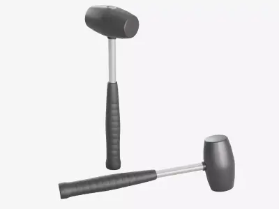 Industrial Hammer Low-poly 3D model