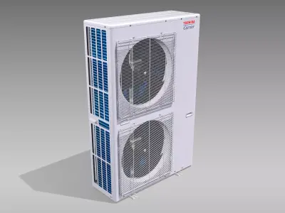 Single-phase Toshiba Carrier VRF Heat Pump Outdoor Unit Low-poly 3D model