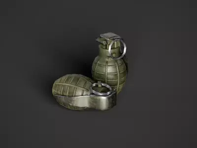 Type 86p China Hand Grenade Low-poly 3D model