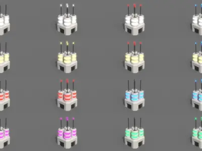 PBR Sci-Fi Building A11 Low-poly 3D model