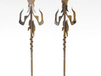 trident of Neptune Low-poly 3D model