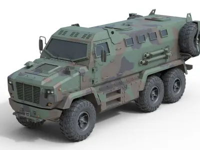 5 Military Vehicles Collection v35 Low-poly 3D model