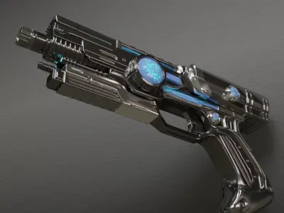 Sci-fi Watergun Free 3D model