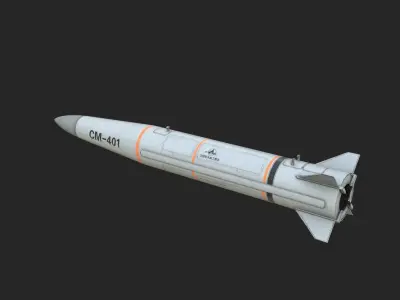 CM401 CM-401 Anti-ship Missile Weapon System Ballistic Missile Low-poly 3D model