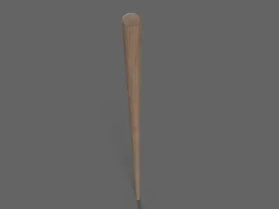 PBR Wushu Stick Wood1 Low-poly 3D model