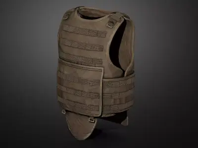 Army vest  Low-poly 3D model