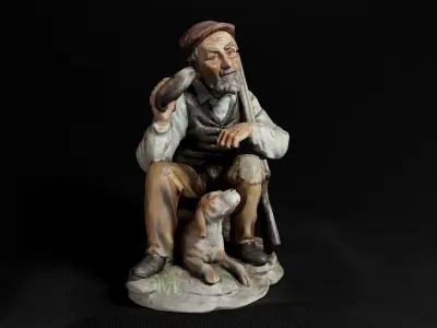 Decoration - Kitsch French Statue 01 - Free low-poly 3D model