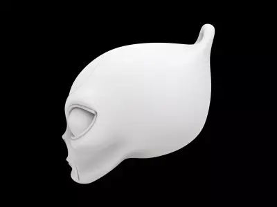 Alien Head Keychain 3D Print Model 3D print model purchase