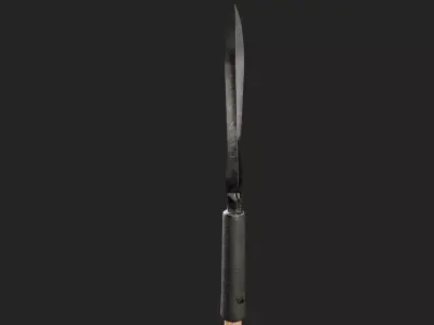 Fukuro Yari Japanese Weapon - Clean and Dirty Low-poly 3D model