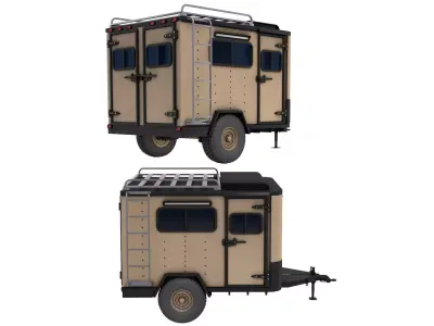 cargo Trailer and Utility Trailer collection  3D model