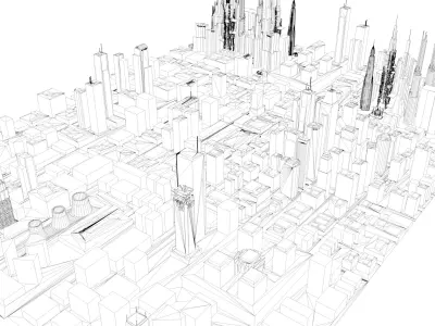 Buildings City building industrial park commercial housing 3D model