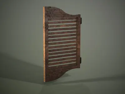 Western Saloon Door - PBR Game Ready Low-poly 3D model Low-poly 3D model