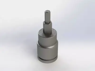 Soquete Curto Allen Short Socket 7-32 Pol 3D model