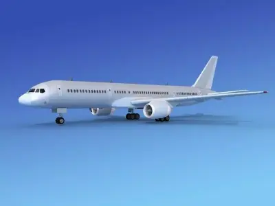 Boeing 757-200 Bare Metal 3D model