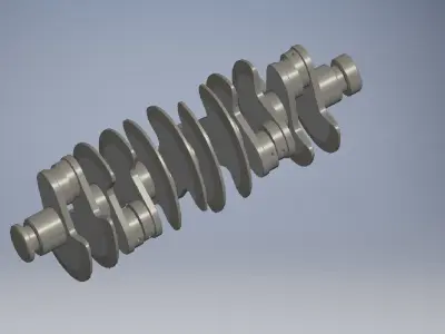 w12 engine crankshaft 3d model 3D model