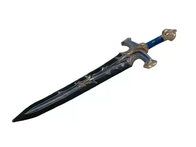 Fantasy Ornate Sword GameReady Asset Low-poly 3D model