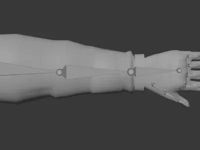 Black Military Gloves - Game Ready Low-poly 3D model