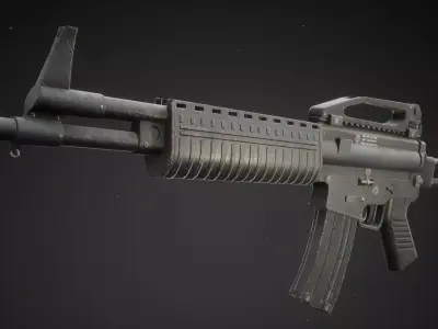 SS2 Assault Rifle Free low-poly 3D model