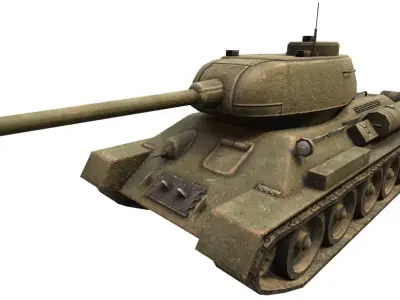 Tank T-34 Low-poly 3D model
