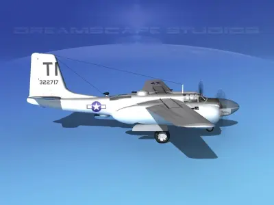 Douglas A-26C Invader V02 USAAF 3D model