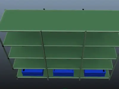 Industrial racks Low-poly 3D model