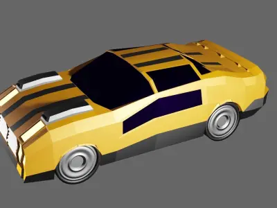 Car race Free low-poly 3D model