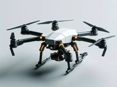 Realistic Quadcopter Drone 3D Model Low-poly 3D model