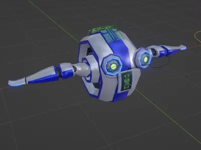 Flying Meca Roue 3D model