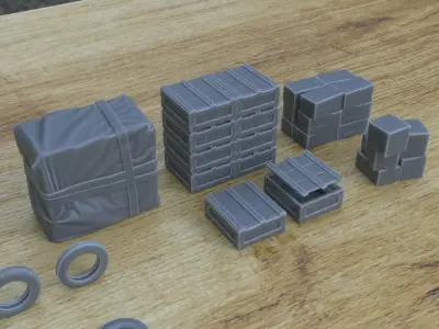 INDOOR MECHANIC ASSETS 1-35 SUPPORTED STL 3D print model