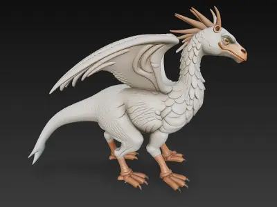 Hippogriffs Realistic 3D Model Basic - Low Poly Realistic Low-poly 3D model