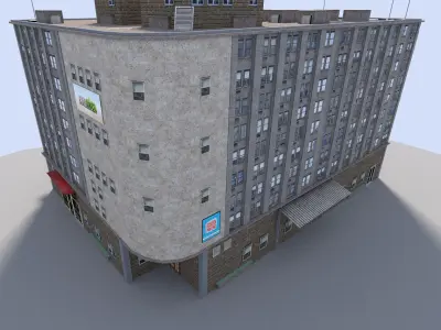city building 4 Low-poly 3D model
