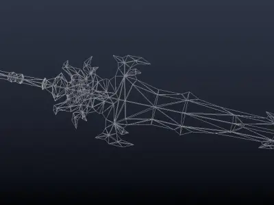 ice Royal Sword Low-poly 3D model